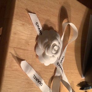 CHANEL  Camellia Flower And  Ribbon 33”